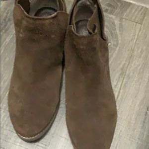 GH. Bass brown suede leather booties, 7.5